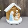 Julkrubbefigurer Heliga Familjen Figur Krubbfigur,Bordsdekoration Religiösa Juldekorationer för Sovrum Y5GB