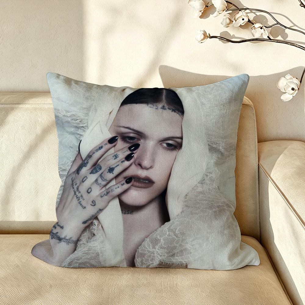 Music EEthel CCain Cushion Cover Pillow Case Antidustmite Pillowcase Silky Short Plush Sofa Cushion Cover hot