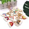 Nordic Rainbow Woven Tassel Keychain Pendant - Ethnic Style Ornament for Bags & Cars
