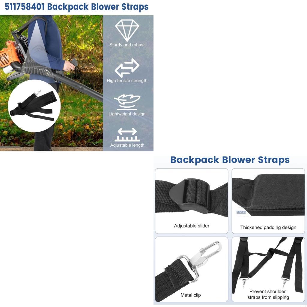 

511758401 Blower Support Straps for Multiple Models Comfortable Adjustable Length Improved Stability China Mainland