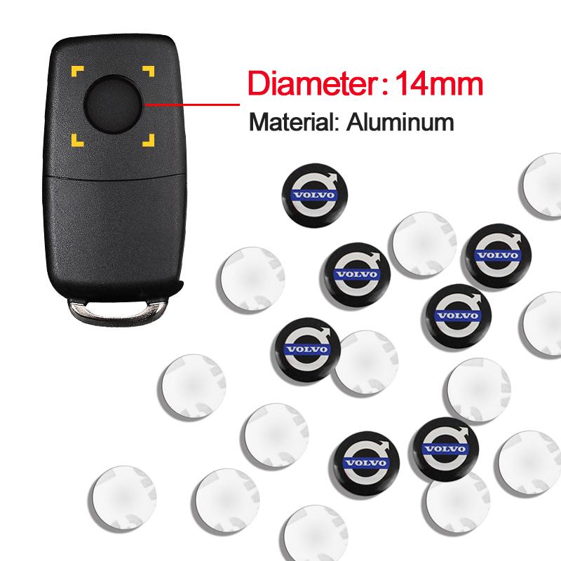 5 Peças Adesivo de Chave Remota de Carro Emblema de Alumínio Distintivo Decoração Adesivo Para Volvo V60 V40 XC90 S60 XC60 V50 V70 S90 V90 EX90 EM90 C40