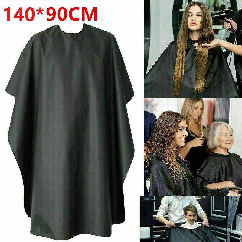 Hairdressing Home Unisex Cape Gown Adults Hair Cutting Cover Barber Apron Black