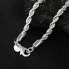 High Quality 4mm Women Men Chain Male Twisted Rope Necklace Bracelets Fashion Jewelry Set