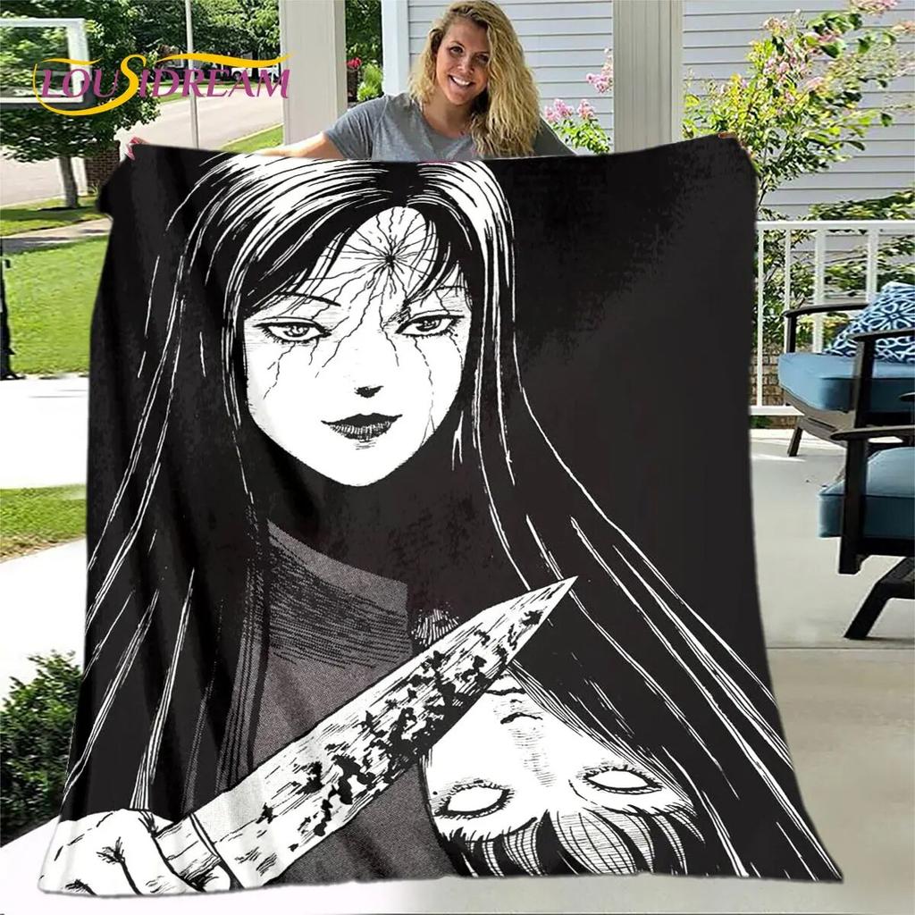 Junji Ito Tomie Kawakami Ghost Soft Plush Blanket,Flannel Blanket Throw Blanket for Living Room Bedroom Bed Sofa Picnic Cover