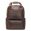 Men'S Vintage Crazy Horse Leather Backpack Mountaineering Travel Leather Backpack Large Capacity Computer Bag