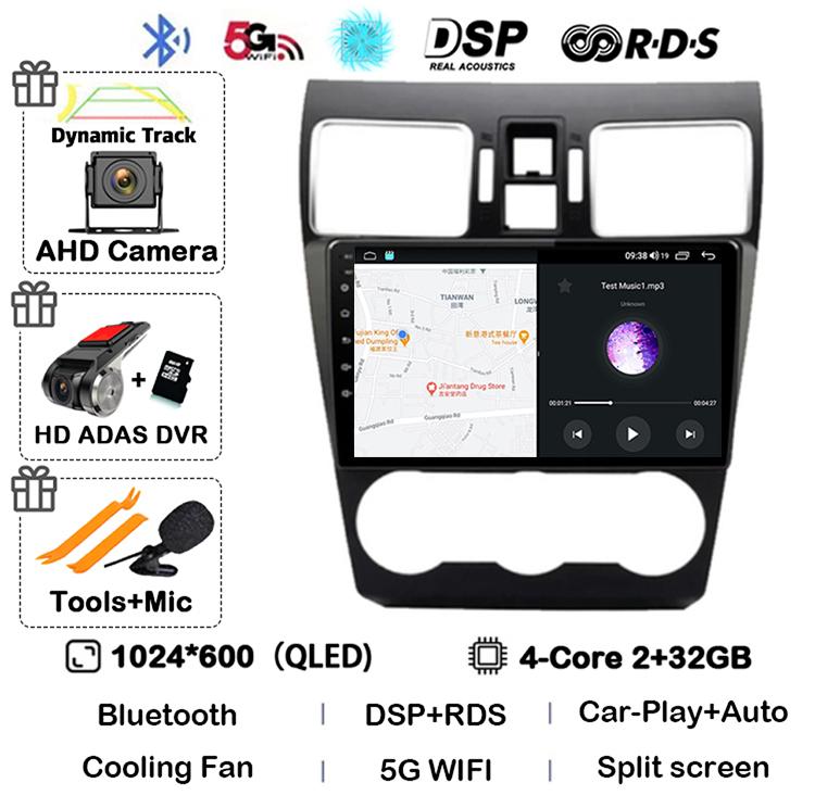Android 14 Carplay Auto WIFI+4G Car Radio For Subaru WRX Forester 4 SJ 2016-2022 Multimedia Video Player Stereo GPS Head Unit BT