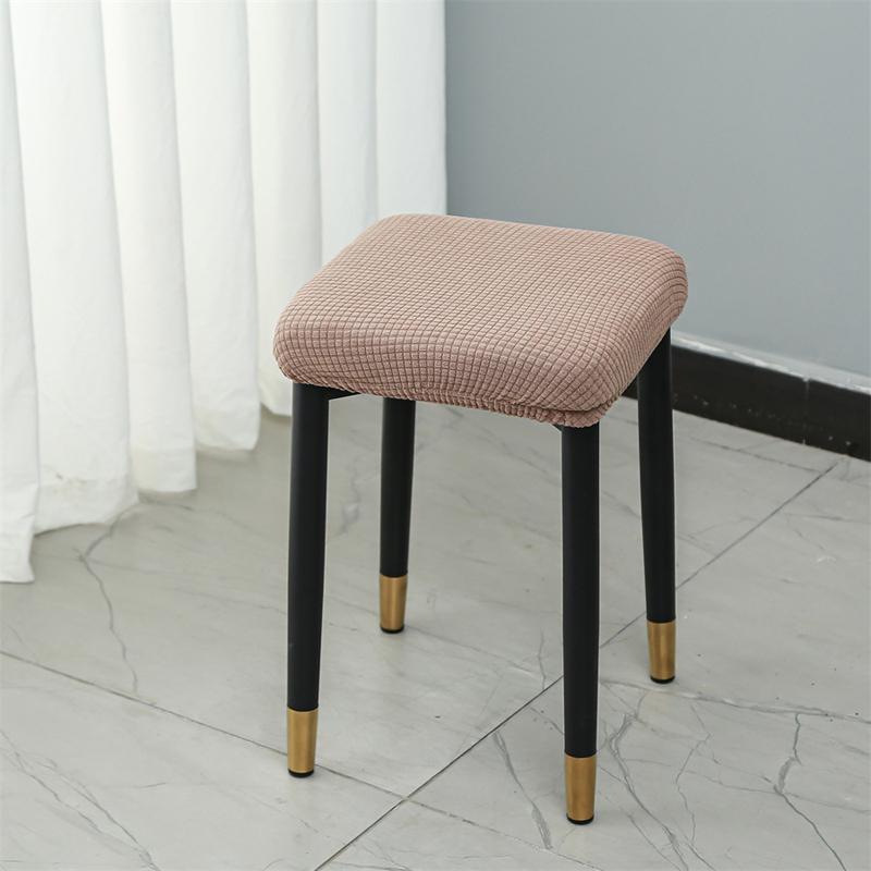 1pc Thickened Small Square Stool Dustproof Protective Cover Elastic Chair Stool Cover Home Decorative Chair Cover
