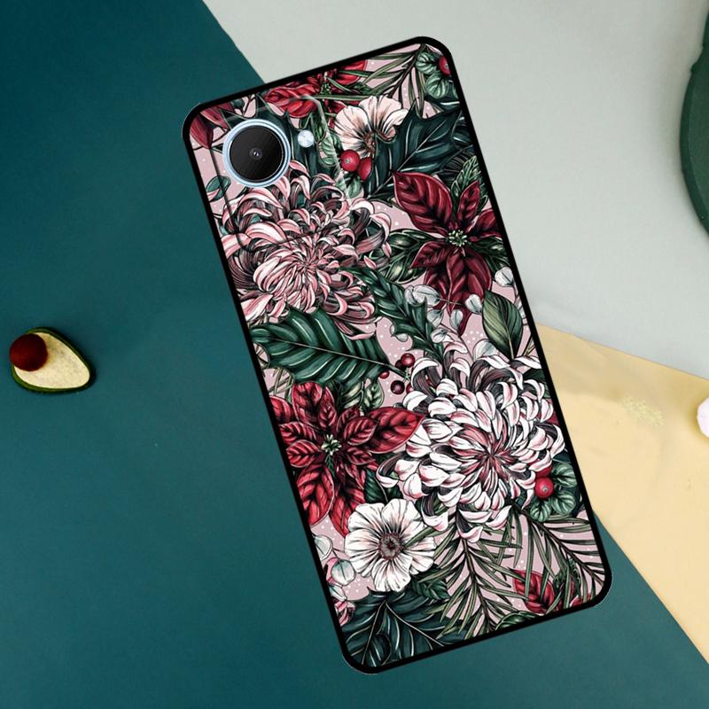 Painting Flowers Nature Leaves For Realme C63 C61 C71 C55 C67 C51 C75 C65 C53 C35 10 11 12 13 14 Pro Plus GT6 GT7 Pro Case