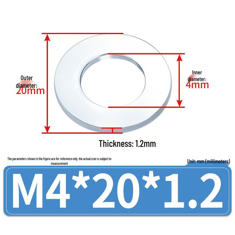 Extra Large Galvanized Metal Flat Washer (Sizes M1.6-M14)