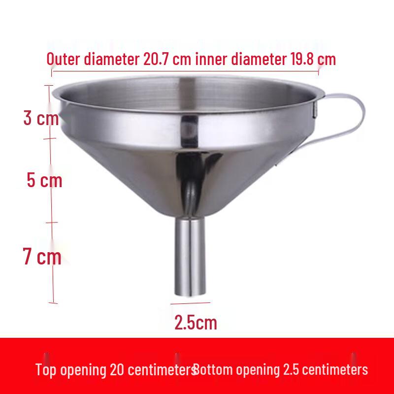 

304 Stainless Steel Large Funnel with Handle (2-Pack)
