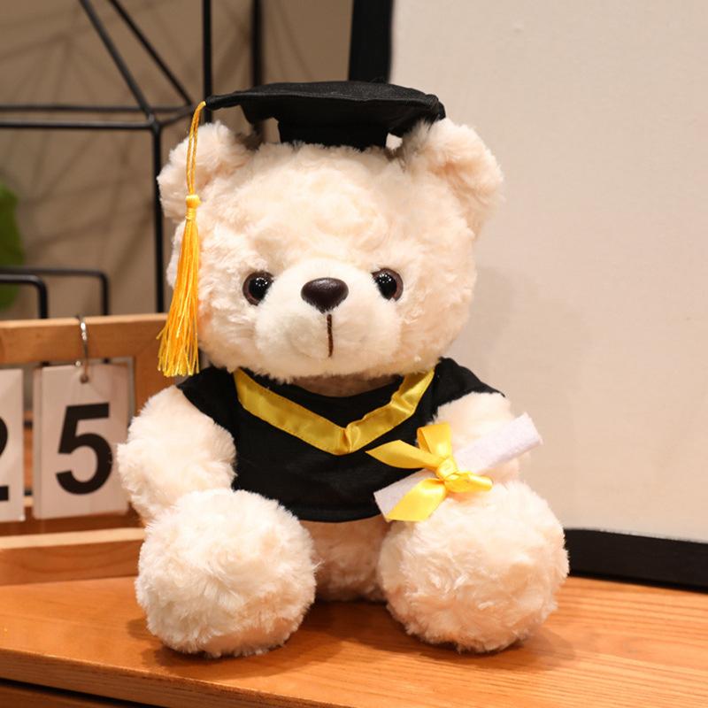 Graduation Bear Plush Toy PhD Hat Teddy Bear Stuffed Animal for Students Kids Gift