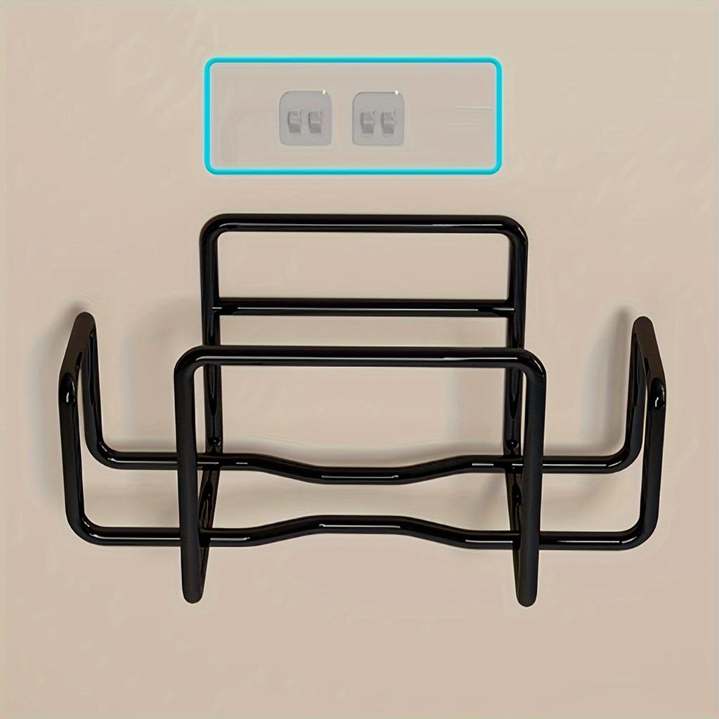 Iron Wall Mount Paper Towel Dispenser, Non-Drill Adhesive Wet Wipe Holder with Towel Storage Box - Ideal for Bathroom, Kitchen & Toilet - 1pc