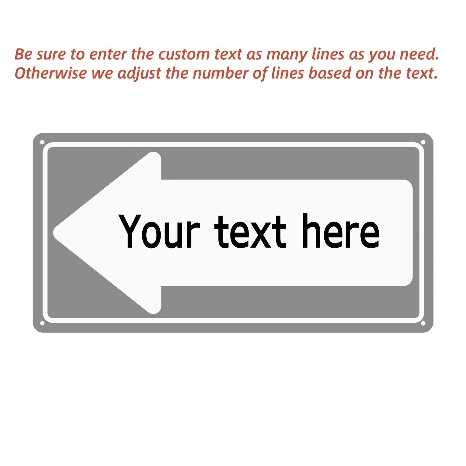 Custom Text Gray Arrow Aluminum Sign Personalized Direction Plaque Home Decor белый