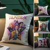 Kpop Demon Hunter Pillow Case Plush Fabric Soft Pillowcase Double Sided Print Sofa Cushion Cover Throw