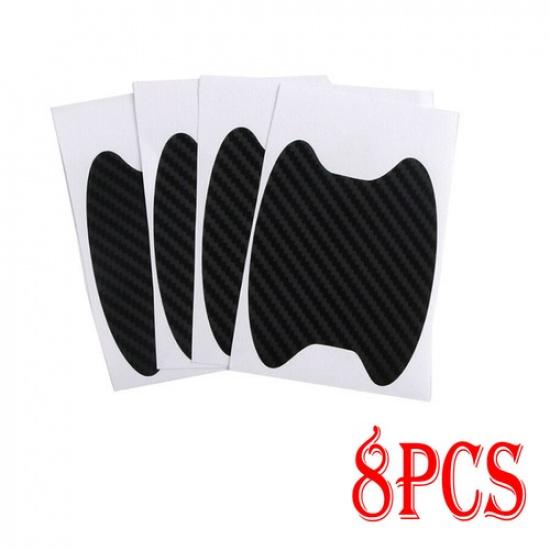 4x Car Door Handle Sticker Carbon Fiber Protective Film Anti-Scratch Accessories