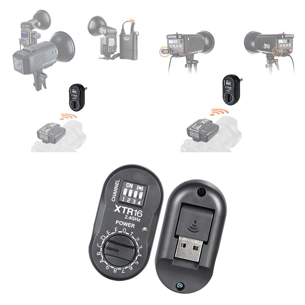 XTR 16 2.4G Wireless X system Remote Control Flash Receiver for X1C X1N XT 16 Transmitter Trigger Wistro AD360 DE QT DP