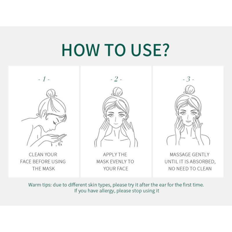 LAIKOU 20Pcs Moisturizing Whitening Night Time Face Mask with Centella Asiatica Extract