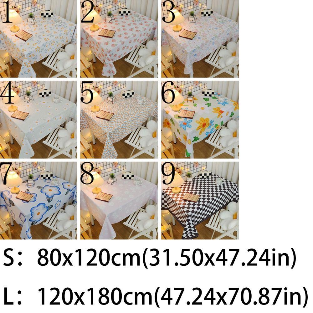 Plastic Waterproof Table Cover Oil Proof Rectangula Tablecloth Family Party Tablecloth Living Room