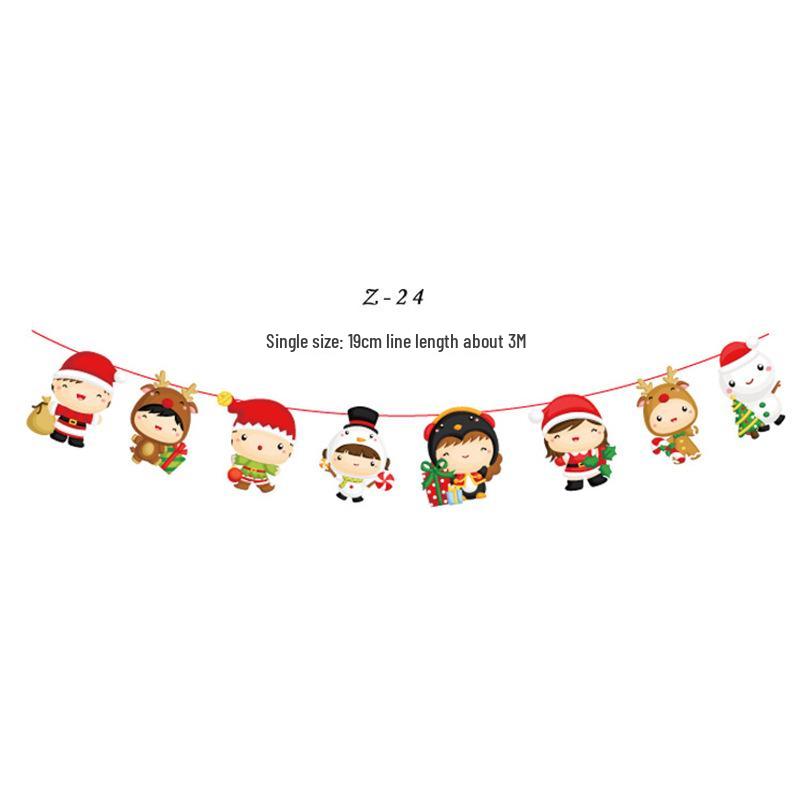 Cartoon Weihnachtsfeiertagsbanner und Hängeflaggen