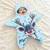 Baby Flanell Puckdecke mit Weihnachtsdruck - - Aufwach-Schlafsack für Neugeborene, Outdoor-Reiseumhang