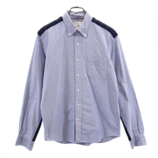 uniform experiment made in Japan Knit switching Long sleeve Knit switching Button down shirt Men's Used