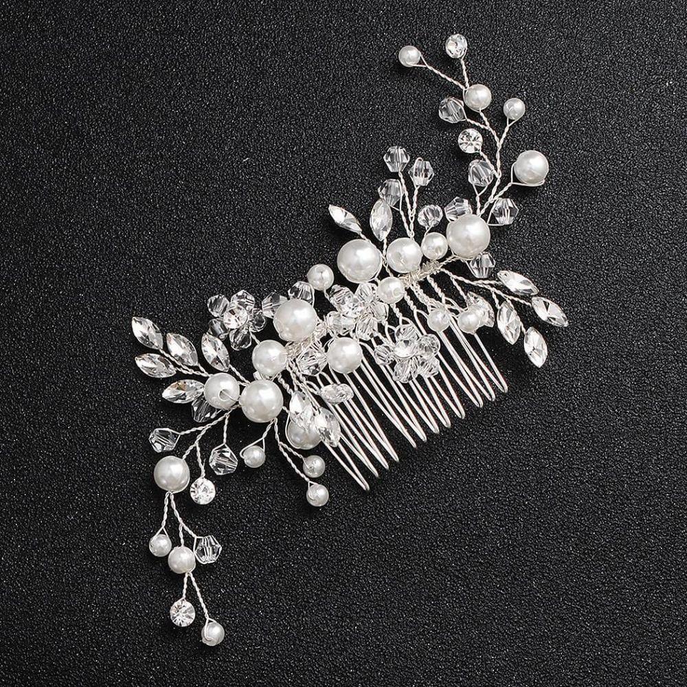 

Gold Silver Color Bridal Comb Bridal Tiaras Hairbands for Bridal Bridesmaid Hair Accessories срібний