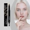 zephoco Two-In-One Dual-Head Eyebrow Pencil (Grayish-Brown) Three-Dimensional, Natural, Smooth And Color-Matching Daily Eyebrow Shaping Eyebrow Pencil