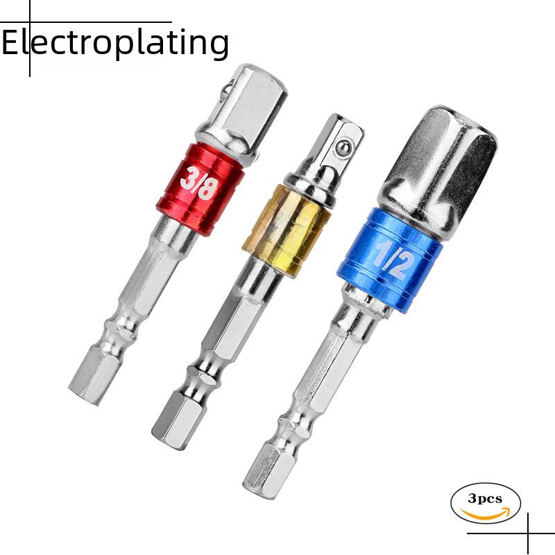 Xinsen Tuo 8pcs Steel Ball Hex Shank Socket Connectors with Color-coded Safety Bead, AD Conversion Extension Rods