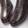 Winter Cotton Shoes Men Waterproof Men's Casual Leather Shoes Flannel High Top Slip On Male Rubber Warm Casual Shoes for Mens