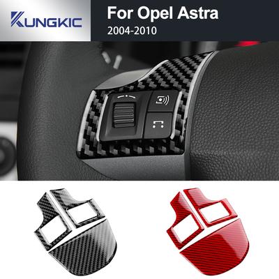 Real Soft Carbon Fiber For Vauxhall Astra H MK5 2004 2005 2006 2007 2008 2009 2010 Car Steering Wheel Button Frame Sticker
