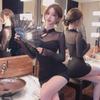 Black Sleek Dress: Sexy Chinese Style Hip-Hugging Long Sleeve Skirt for Hot Girl Autumn
