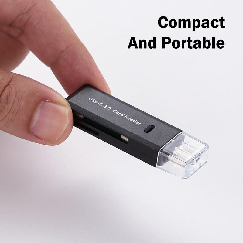 2-In-1 Multi Functional Type C 3.0 Card Reader Tf Memory Card Reader Usb Flash Drive Card Reader Adapter For Pc Laptops