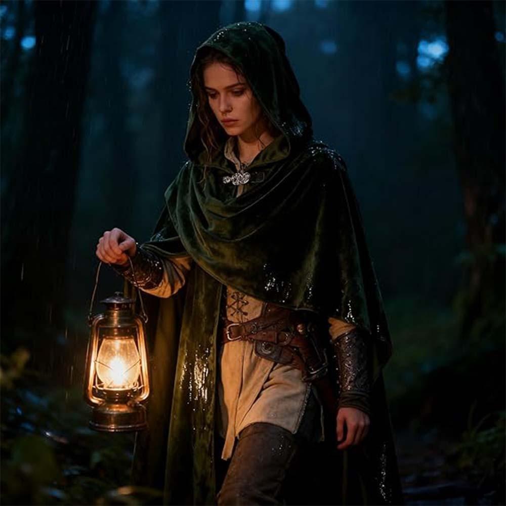 Renaissance Cloak Costume With Ethnic Style For Cosplay Parties And Fantasy Role Play