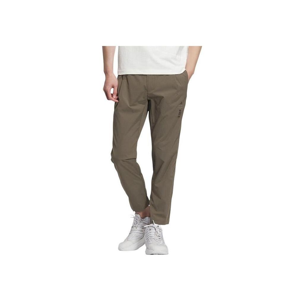 Adidas Logo Casual Pants Men Bottoms Brown JE6671