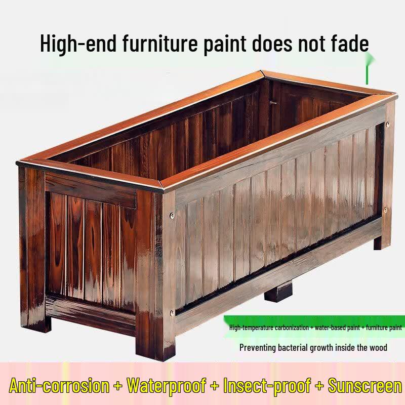 Qiu Qiao Outdoor Anti-Corrosion Wood Planter Kit