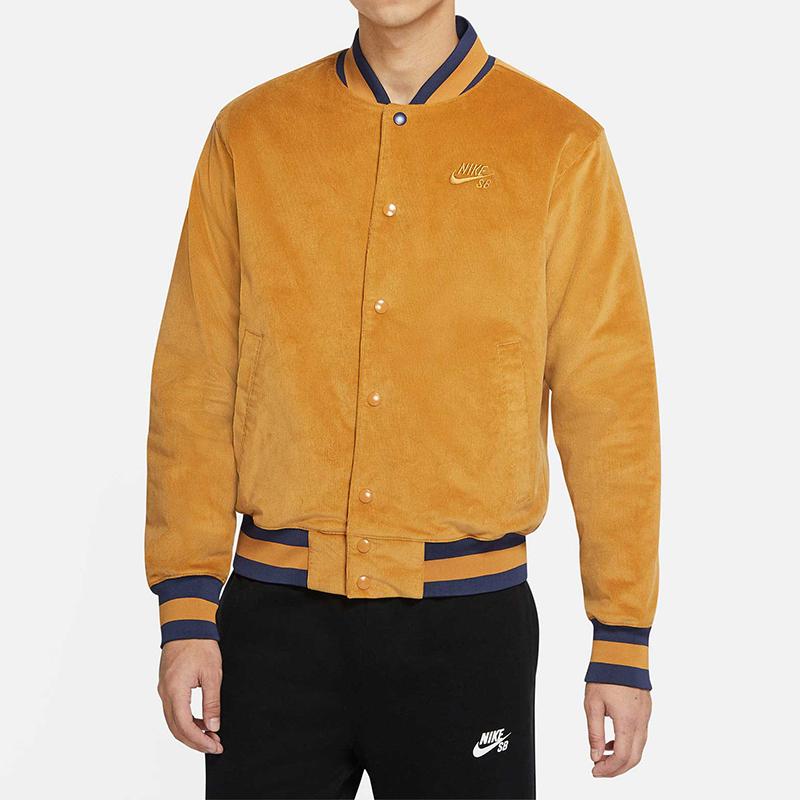 Nike Corduroy Skateboarding Jacket Men Outerwear Spicy-Sauce-Yellow CK5445-712