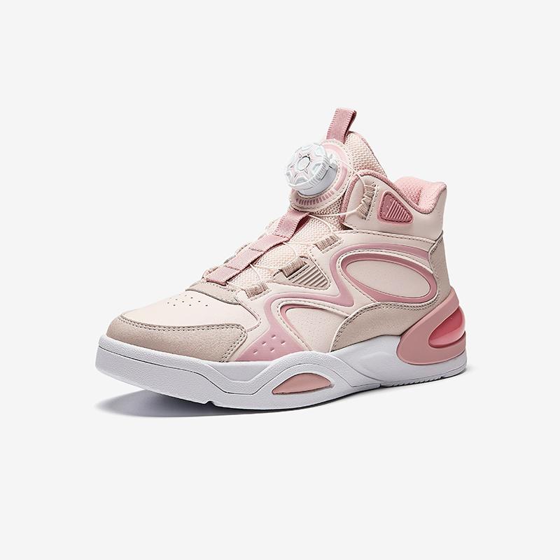 Anta Kids Arc Light Synthetic Leather Trendy Fashion Comfortable Versatile Wear Resistant Non-Slip High-Top Kids Skate Shoes 322448032-3