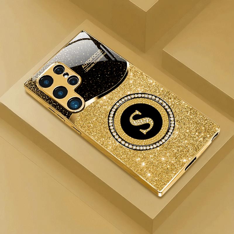 Fashion Atmosphere Simplicity High-end Electroplating Glass PhoneCase for Samsung Galaxy S26 S25 S24 S23 S22 S21 FE,Ultra,Plus