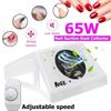 220V 50-60Hz 65W Strong Adjustable Speed Collector For Nail Dust Fan Vacuum Cleaner For Manicure Tool Vacuum Suction Nail Art Equipment Tool