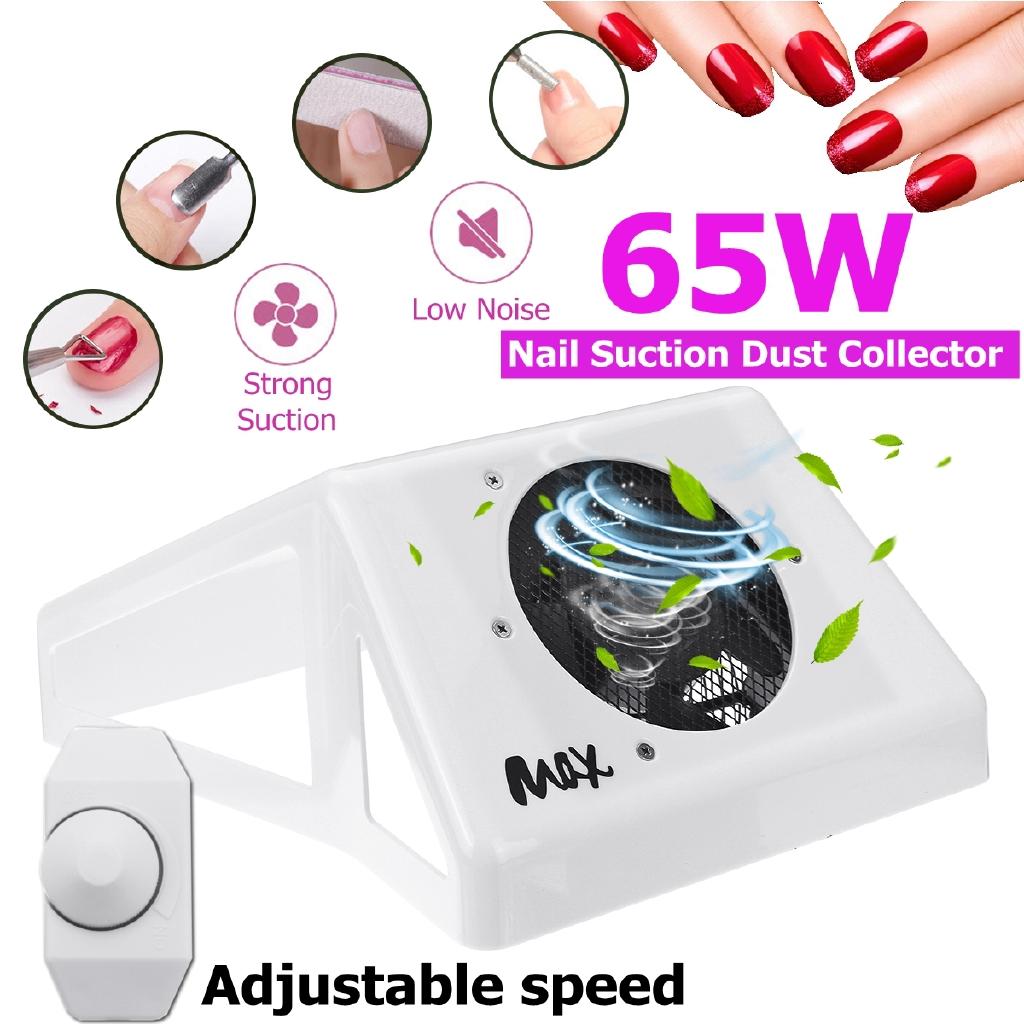 220V 50-60Hz 65W Strong Adjustable Speed Collector For Nail Dust Fan Vacuum Cleaner For Manicure Tool Vacuum Suction Nail Art Equipment Tool