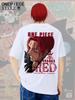 One Piece Shanks Film Red Double Side Anime Graphic T Shirt Oversized Cotton Unisex Casual Short Sleeve Streetwear Tee