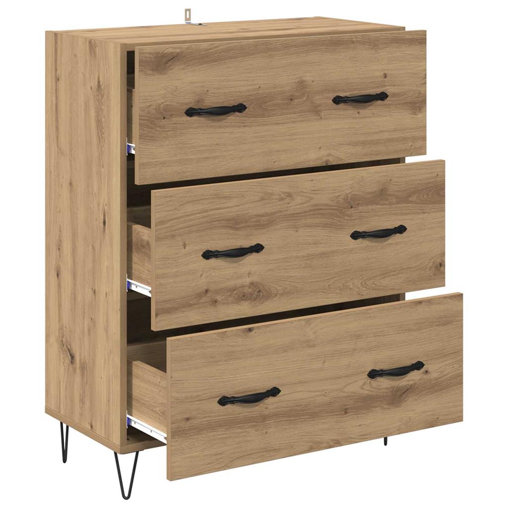 Sideboard Artisan Oak 69.5 x 34 x 90 cm Engineered Wood and Iron
