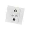 Quality Multimedia TV RJ45 F Connectors Wall Plate Easy Not Solder Direct Plugs Installation Networking Socket Faceplate