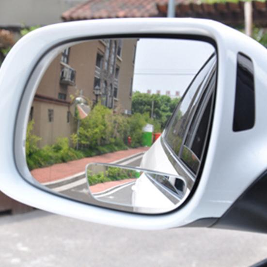 1 Pair Square Blind Spot Mirror 360 Degree ABS Glass Universal for Vehicles Car
