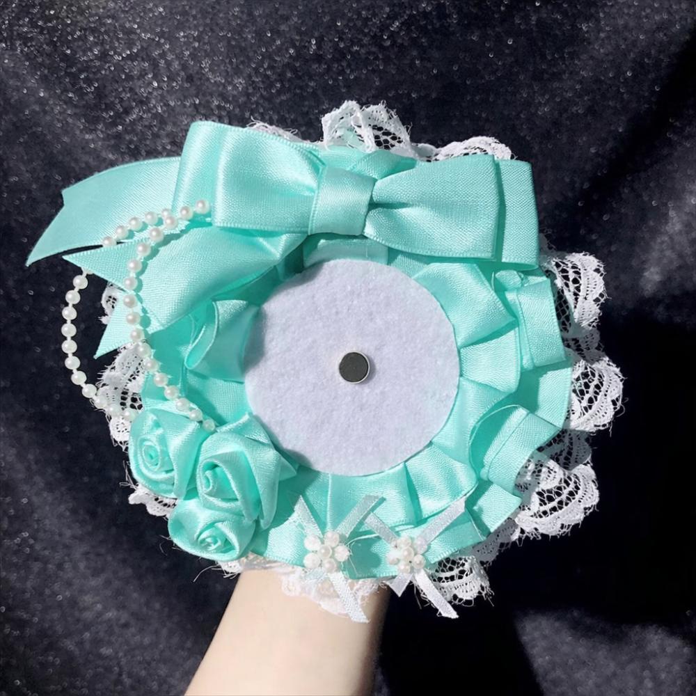 

Sweet DIY Lace Card Holder Lolita Anime Lace Photocard Case with Ribbon Handmade Photo Protector Case Photo Storage зелений