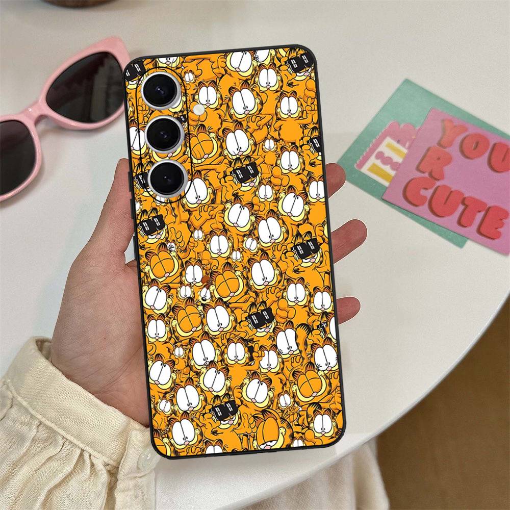 

Милый Аниме Кот Гарфилд Чехол для Телефона Для Samsung S 24 Fe 25 Ultra Plus 20 Lite 21 30 22 23 24 22 Ultra 5G Fundas Samsung S25ULTRA