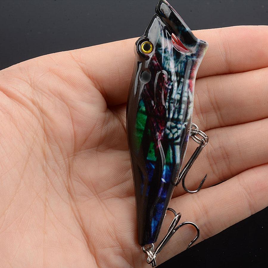1Pcs Skull  Fishing Lure Cool Popper  Artificial Swimbait Fishing Tackle