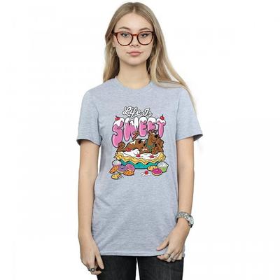 Womens/Ladies Life Is Sweet Boyfriend T-Shirt