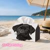 1pc, 2D Flat Printing, Tissue Box Black Labrador Retriever Portrait Pattern Printed Tissue Box, Suitable for Napkin Storage In Cars, Kitchens, And Res