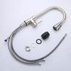 304 Stainless Steel Pull-Out Kitchen Sink Faucet with Hot/Cold Dual-Use, Three-Speed Function.
